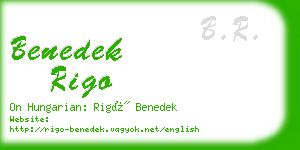 benedek rigo business card